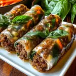 Thai Basil Beef Rolls