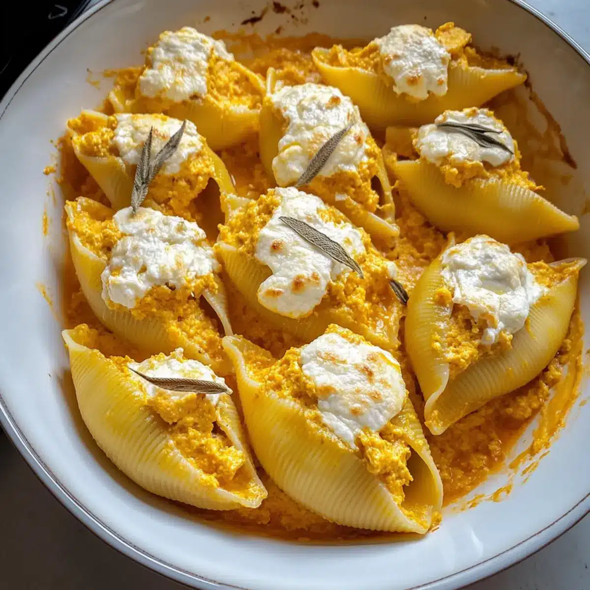 Creamy Pumpkin Ricotta Shells