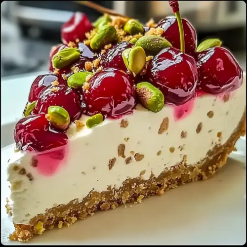 Cherry Pistachio Cheesecake
