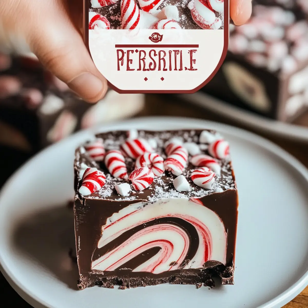 Peppermint Swirl Fudge