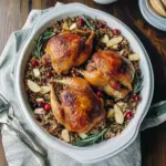 Cornish Hens with Apple-Cranberry Rice