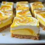 Lemon Marbled Cheesecake Bars