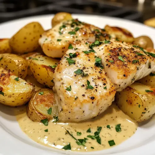 Cod & Potatoes in Rosemary Cream Sauce