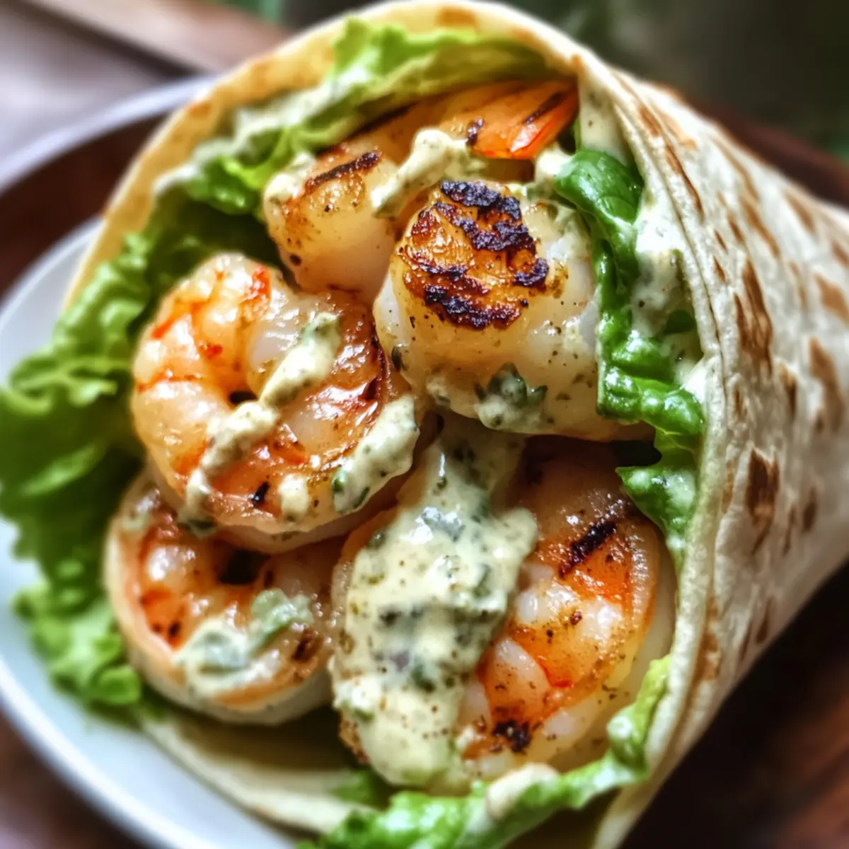 Grilled Shrimp Caesar Wraps