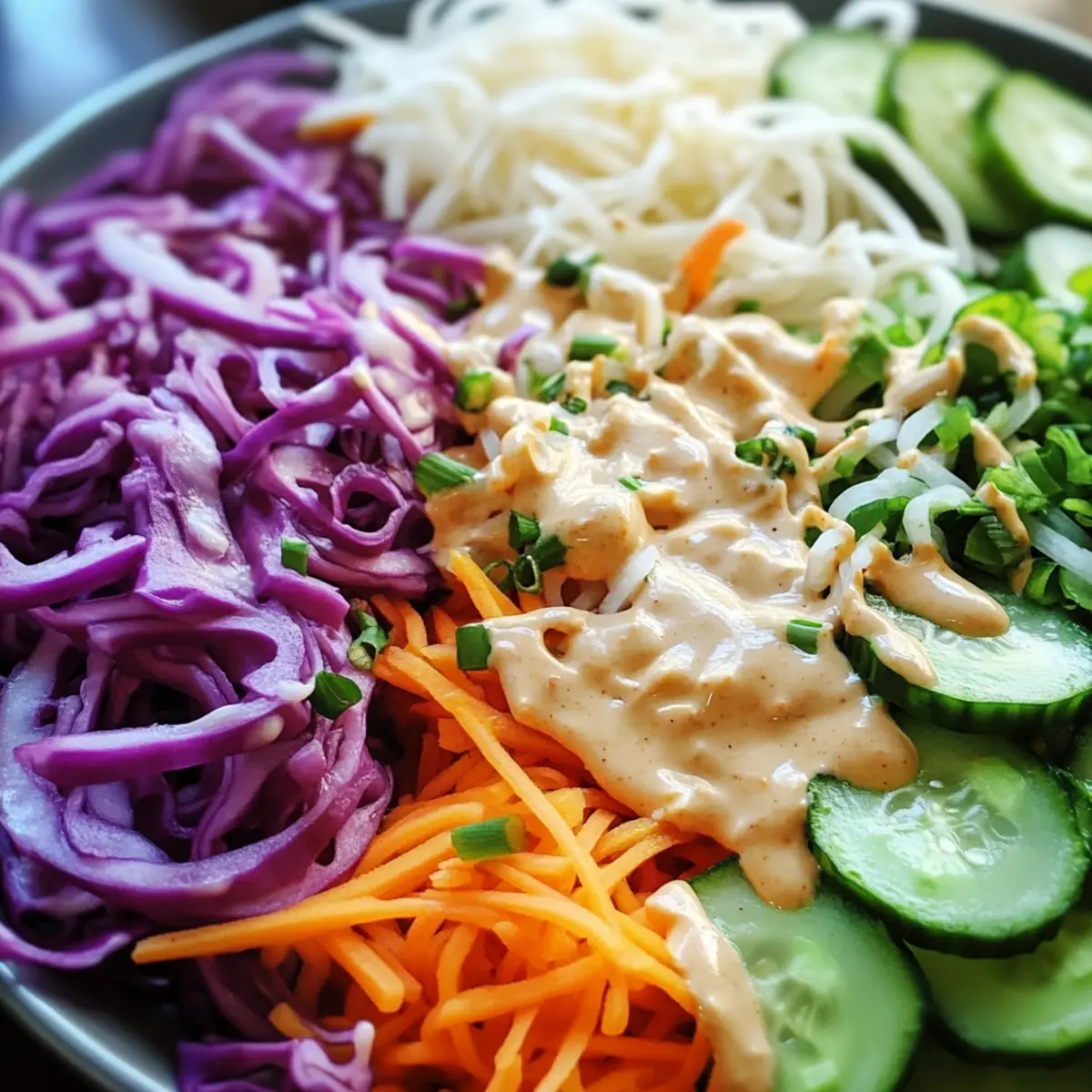 Spring Roll Salad with Peanut Sauce
