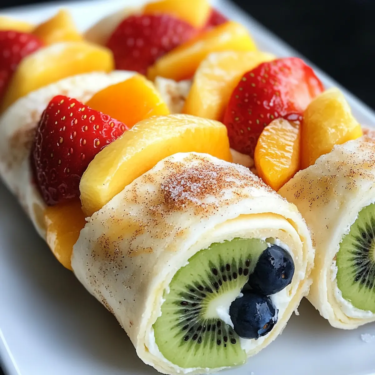 Cheesecake Fruit Salad Roll Ups