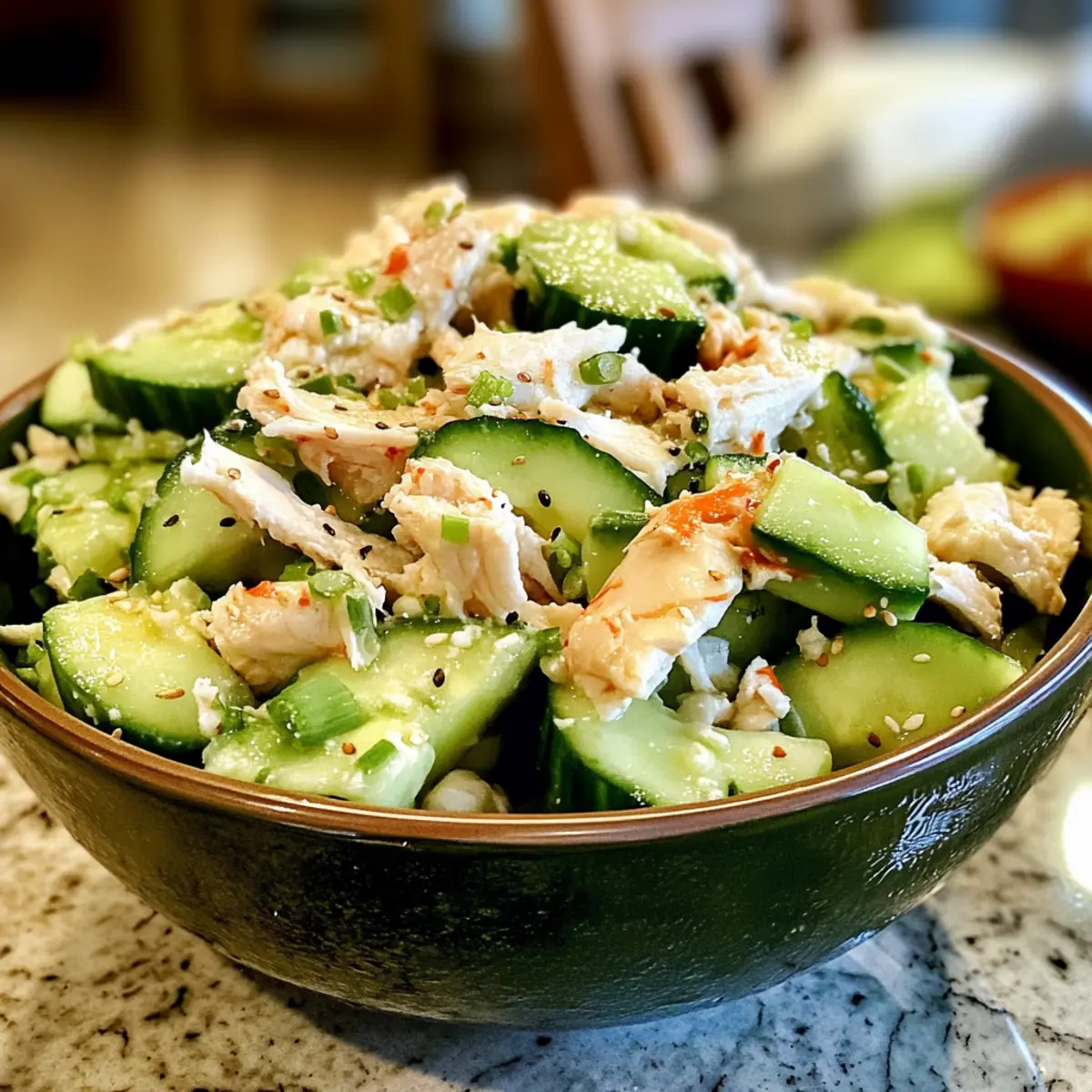 Refreshing California Roll Cucumber Salad